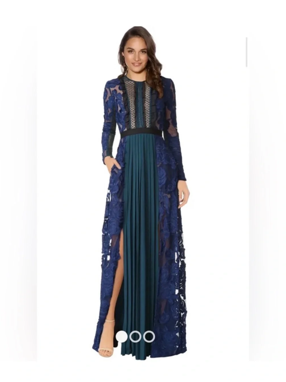 Self Portrait Thea Lace Maxi Gown - Picture 2 of 6